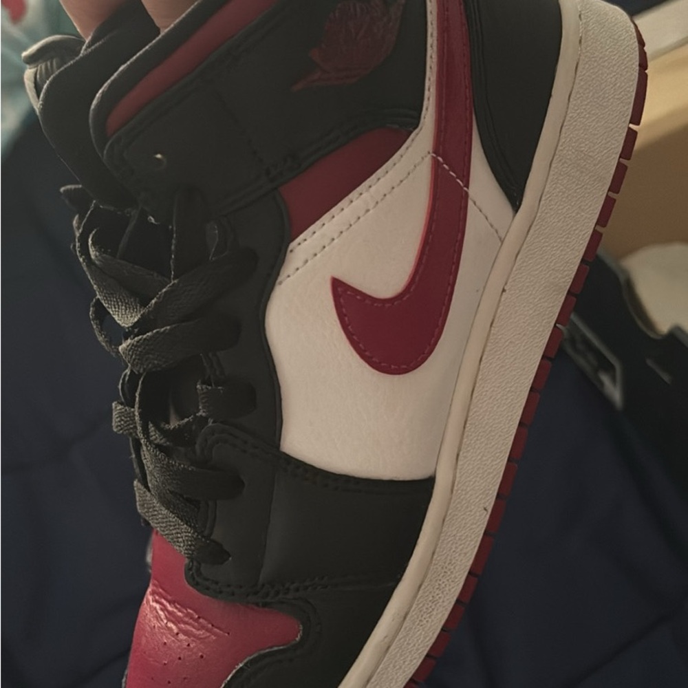 Jordan Red and Black Sneakers Classic Design